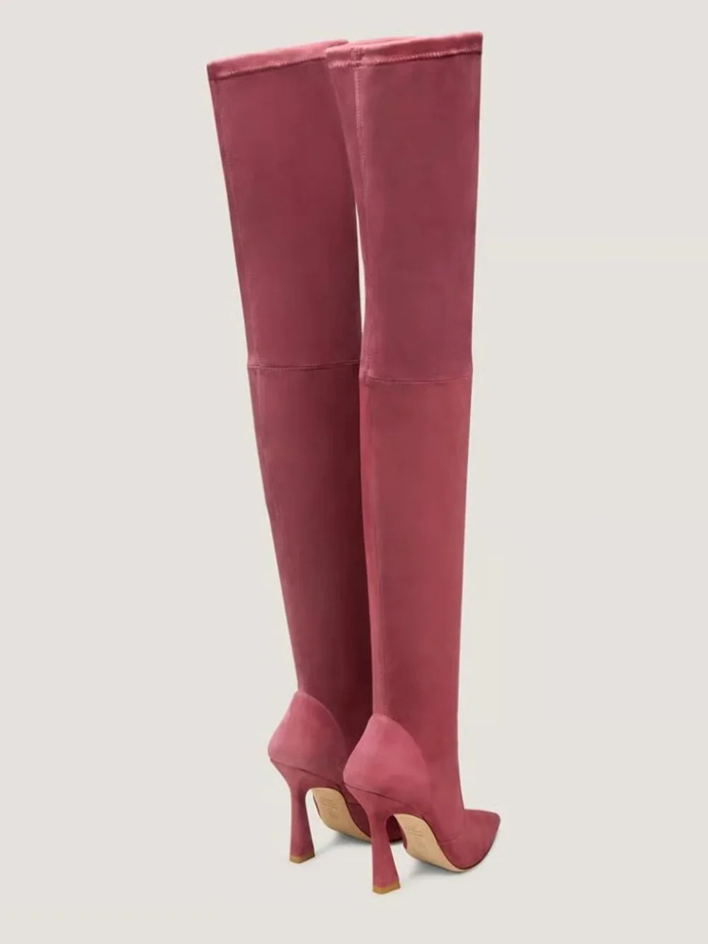 Stuart Weitzman Ultravinnie Thigh High Boots Dusty Berry Pink Suede SZ 7.5 NEW